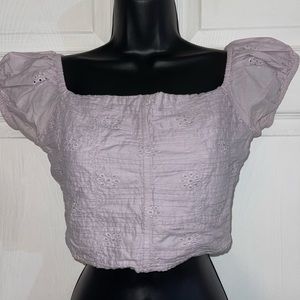 Aeropostale Lavender Crop Top Size Medium